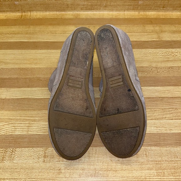 Tom’s Wedge Ankle Boots Desert Taupe Suede Kala Bootie Size 7.5 - Picture 8 of 8